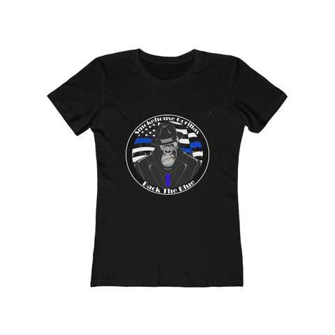 Women's Smokehouse Gorillas Back The Blue Short Sleeved Tee Shirt