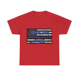 Back The Blue Distressed Flag Cotton T-Shirt