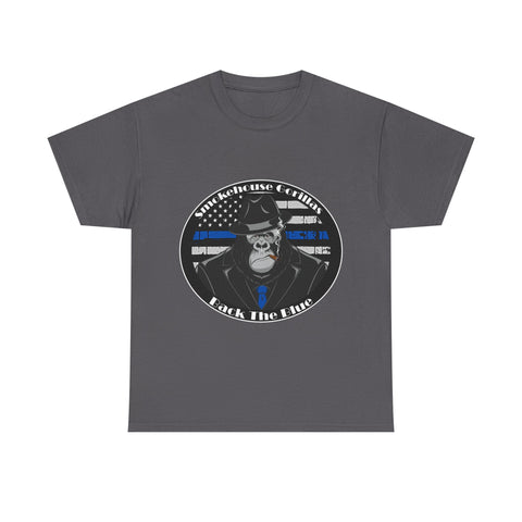 Smokehouse Gorillas Back The Blue Cotton Short Sleeved Tee Shirt