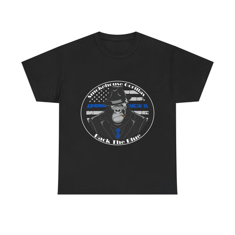 Smokehouse Gorillas Back The Blue Cotton Short Sleeved Tee Shirt